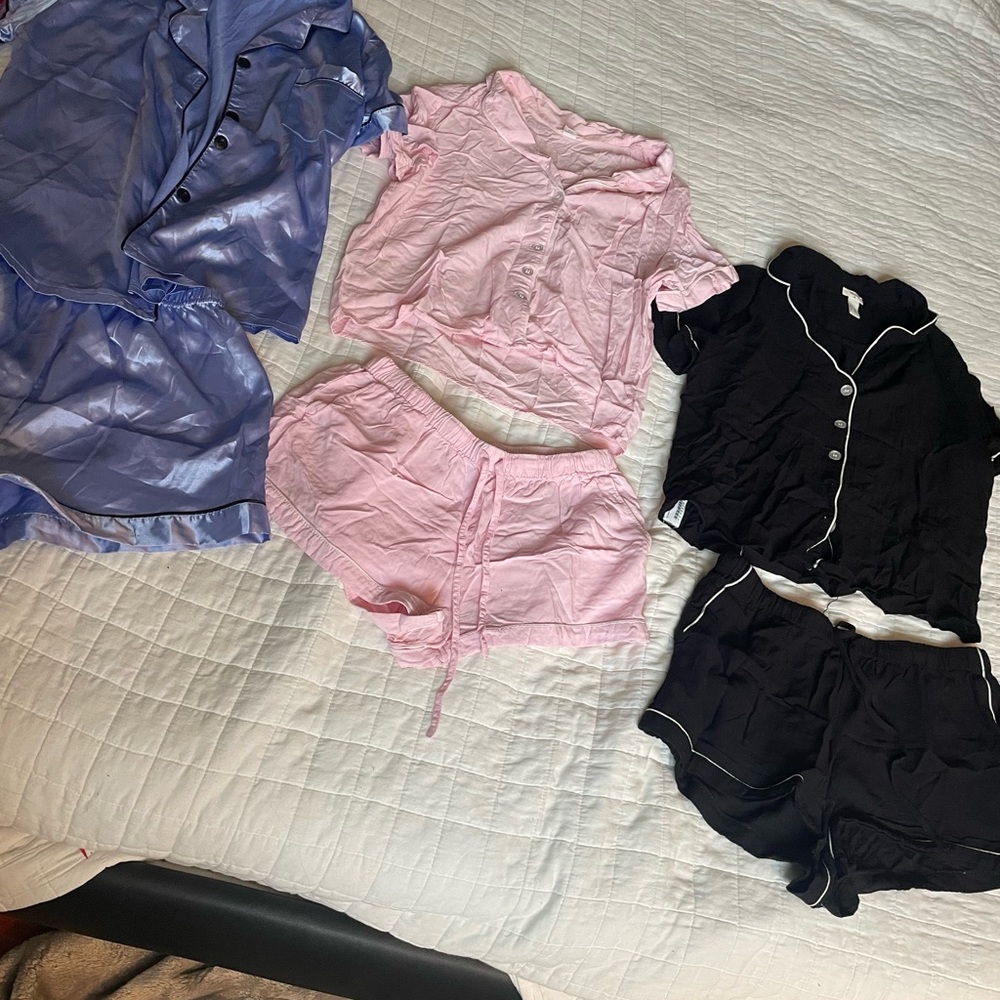 Women's Intimates & Sleepwear Set - Pink, Black, and Blue